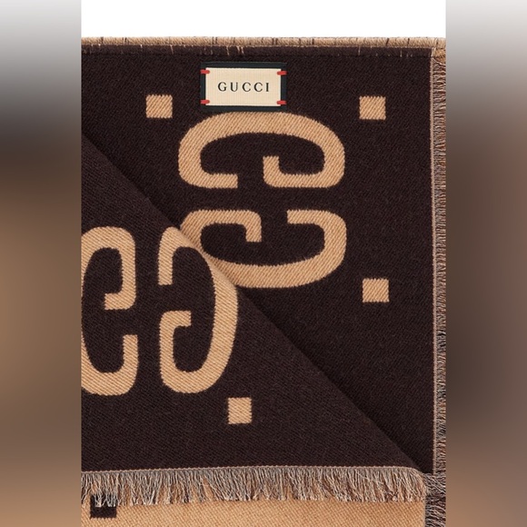 GG wool jacquard scarf - Picture 7 of 8